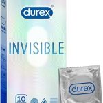 Durex Invisible Super Ultra Thin Condoms for Men 10 Count Packaging May Vary (New)