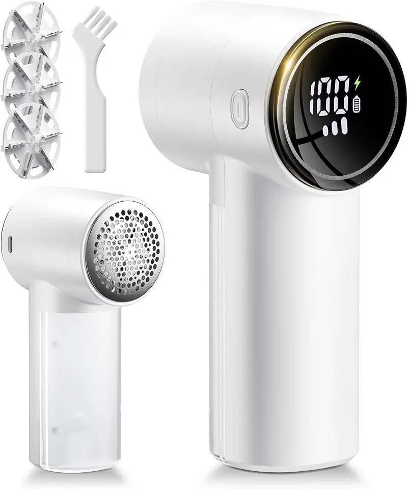 61-xmchWzBL._AC_UL960_FMwebp_QL65_ Sunytree Fabric Shaver Lint Remover Rechargeable6-Blade Lint Shaver LCD Display & 3 Speeds Portable for Clothes Swea (New) - Image 1