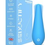 SEDUCTIFY Teardrop Mini Bullet Clitoral Stimulator for Women with 8 Vibrating Modes [Travel Friendly Platinum (New)