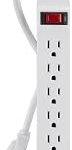 Belkin 6-Outlet Power Strip 3ft Cord Compact plastic housing home office desktop computer small appliances kitchen (New)