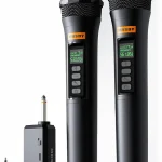 MRSDY Rechargeable Wireless Microphones with Volume Control Mute Clear Sound Long Battery Life Cardioid Directionalit (New)