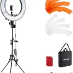 NEEWER RL-18 Ring Light 18inch Kit: 55W 5600K Professional LED with Stand Phone Holder Soft Tube &amp Bag for Tattoo Lash (New)