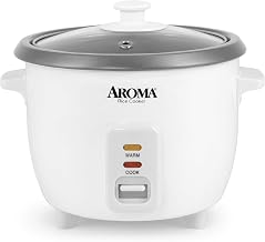 611q85mgGgL._AC_UY218_ AROMA® Rice Cooker 3-Cup Uncooked / 6-Cup Cooked Small Rice Cooker Oatmeal Cooker Soup Maker Auto Keep Warm 1.5 (New) - Image 1