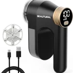 BEAUTURAL Fabric Shaver and Lint Remover Rechargeable Sweater Defuzzer LED Display 3-Speed Settings 6 Leaf Blades Po (New)