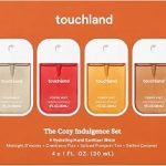 Touchland Special Edition Cozy Indulgence Hand Sanitizer Spray Gift Set Four TSA ready seasonal Power Mists in Midnight (New)