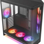 NZXT H6 RGB - Compact Dual-Chamber ATX PC Case - Black Dual-chamber ATX case with pre-installed RGB fans and Control Hu (New)