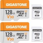 GIGASTONE 128GB Micro SD Card 2-Pack A1 V30 4K Video Recording Compatible with Security Camera Dash cam Drone 95MB/s (New)