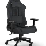 Corsair TC100 Relaxed Fabric Gaming Chair   Gray and Black Racing-Inspired Design Lumbar Pillow Detachable Memory Foam (New)