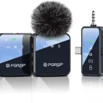 PQRQP 3 in 1 Wireless Mini Microphone for iPhone Android Camera328ft Range 18H Battery LifeHigh-Fidelity Audio Clip o (New)