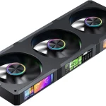 JONSBO ZC-360B 338&quotx3 Screen PC Fan3 Magnetic 338 LCD Screen Control SoftwareIntegrated Link FanCustomize Display Pat (New)