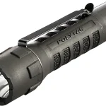 Streamlight 88850 PolyTac 600-Lumen Tactical Flashlight Black 11500 candela peak beam multi-fuel 18650 TEN-TAP progra (New)