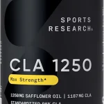 Sports ResearchÂ® CLA 1250mg 90 Softgels 95% Active Conjugated Linoleic Acid From Safflower Oil Non-GMO Soy-Free G (New)