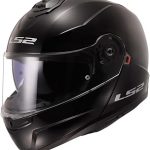 LS2 Helmets Strobe II Modular Motorcycle Helmet W/SunShield Gloss Black X-Small (New)