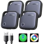 UGREEN Finder Duo Air Tracker Tags 4 Pack iOS and Android Rechargeable Android Tracker Tags Bluetooth Key Finder Compa (New)