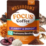 Venture Pal Mushroom Coffee 12 Mushrooms Focus &amp Digestion 40 Servings 12 Adaptogenic Mushrooms with Lion's Mane Cor (New)