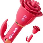 Rose Toy Thrusting Dildo for Women Tongue Licking G-Spot 5 Thrusting Modes 10 Vibration Tongue Licking (New)
