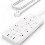 Anker Power Strip with 2100J Surge Protector Outlet Extender 20W 12 AC Extension Cord with Multiple Outlets 1 USB C (New)