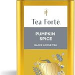 Tea Forte Spiced Pumpkin Loose Leaf Tea Canister Makes 35-50 Cups Handcrafted Loose Leaf Black Tea Blend Airtight Deco (New)