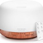 ASAKUKI Essential Oil Diffuser for Home 500ML Aromatherapy Humidifier with Remote Control 7 Color LED Lights Quiet Co (New)