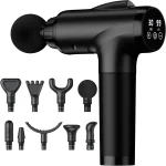 OLsky Massage Gun Deep Tissue 30 Speeds 9 Attachments Handheld Black Electric Muscle Massager High-intensity Percussi (New)