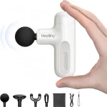 HEYCHY Super Mini Massage Gun Deep Tissue Portable Muscle Massager 3000RPM 4 Heads Men Women Body Relief Back Neck Leg (New)