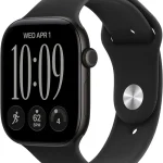 Apple Watch Series 12 GPS 46mm Smartwatch Black Aluminum Case Black Sport Band - M/L Health Fitness Sleep Trackin (New)