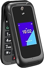 61CU6Yd-mL._AC_UY218_ 4G Flip Phone Unlocked Basic Smart Cell Phone for Seniors Backup Dual Screen KaiOS Phone Large Button Loud Volume Durabl (New) - Image 1