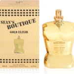 Seans Boutique Gold Elixir Eau de Parfum for Men Sweet Aromatic Amber Masculine Scent 100ml 34 fl oz (New)