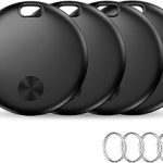 Hauibela Smart Mini Tracker Tag Item Finder 4Pack [ MFi Certified ] Compatible with Apple Find My APP iOS Only Replac (New)