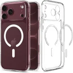 Spigen for iPhone 18 Pro Case for iPhone 17 Pro Case Clear White Ultra Hybrid MagFit Anti-Yellowing Resin Air Cushio (New)