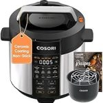 Cosori Pressure Cooker 6QT 9-in-1 Ceramic Coating Pot 12 Safety Features Rice Cooker Slow Cook Sous Vide Saute St (New)