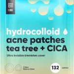 LE GUSHE Korean Pimple Patches for Face 132 Dots - Hydrocolloid Acne Patches &amp Zit Patches with Tea Tree Oil - Invisible (New)