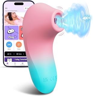 61HLplLkfVL._AC_UL320_ Sucking Toys for Women APP Remote Control Female Wand with 10 Suction Nipple Sucker Mini (New) - Image 1
