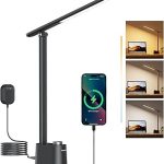 Honeywell LED Desk Lamp Sunturalux™ Black Desk Lamps for Home Office USB Foldable LED desk lamp with USB-C/A charger R (New)
