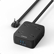 61InD5cqd0L._AC_UY218_ Anker Power Strip with 2000J Surge Protector Outlet Extender 20W 8AC lat Plug Extension Cord with Multiple Outlets 1 (New) - Image 1