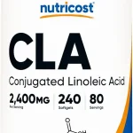 Nutricost CLA Conjugated Linoleic Acid 800mg 240 Softgels (New)