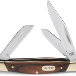 Buck Knives 373 Trio 3-Blade Folding Pocket Knife Woodgrain 19 oz 420J2 Clip Spey and Sheepsfoot Blades Woodgrain (New)