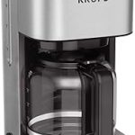 KRUPS Coffee Maker 10 Cups Simply Brew Stainless Steel Drip Coffee Maker 900 Watts Coffee Filter Drip Free Dishwasher S (New)