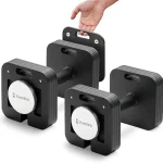 Eisenlink Adjustable Dumbbell Set 10-50/80lb 5lb Increments Quick-Lock Square Weight Dumbbells for Home Gym Fitness (New)