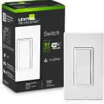 Leviton Decora Smart Switch Wi-Fi D315S-1RW White Works with Matter My Leviton Alexa Google Assistant Apple Home/ (New)