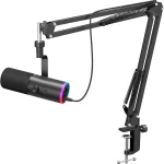 TONOR Dynamic Gaming Microphone XLR/USB Mic with AI Noise Cancellation Boom Arm Set RGB Tap Mute 35mm Jack Gain Con (New)