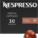 Nespresso Vertuo Roasted Hazelnut Medium Roast 30-Count Coffee Pods Medium-Roast Coffee Capsules Roasted hazelnut an (New)
