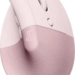 Logitech Lift Vertical Ergonomic Wireless Mouse - Rose Connect via Bluetooth or included Logi Bolt USB-A receiver quiet (New)