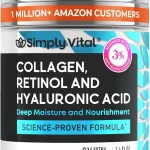 SimplyVital Face Moisturizer Retinol Collagen Hyaluronic Acid Cream 34 oz Anti-Aging Moisturizer Face Cream for Women (New)
