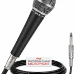 Pyle Microphone Dynamic Cardioid XLR Cable Included Unidirectional Rugged Construction Built-in Pop Filter Perfect f (New)