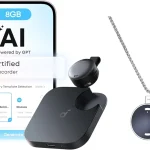 Soundcore Work by Anker AI Voice Recorder8GB &amp Adjustable Wearable Necklace Bundle (New)