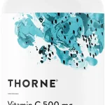 THORNE Vitamin C 500 mg Citrus Bioflavonoids from Oranges 90 Capsules Supports Optimal Immune Function Collagen Produ (New)