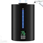Coolfiqu 6L Warm Cool Mist Humidifiers for BedroomLarge RoomPlants Quiet Top Fill Ultrasonic HumidifierEssential Oi (New)