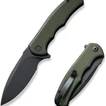CIVIVI Mini Praxis Folding Pocket Knife 298&quot D2 Steel Blade OD Green G10 Handle with Pocket Clip Safety Liner Lock (New)