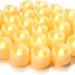 Homemory 24-Pack Flameless Tea Lights Candles Battery Operated 200 Hours Flickering LED Tealights for Wedding Centerpi (New)